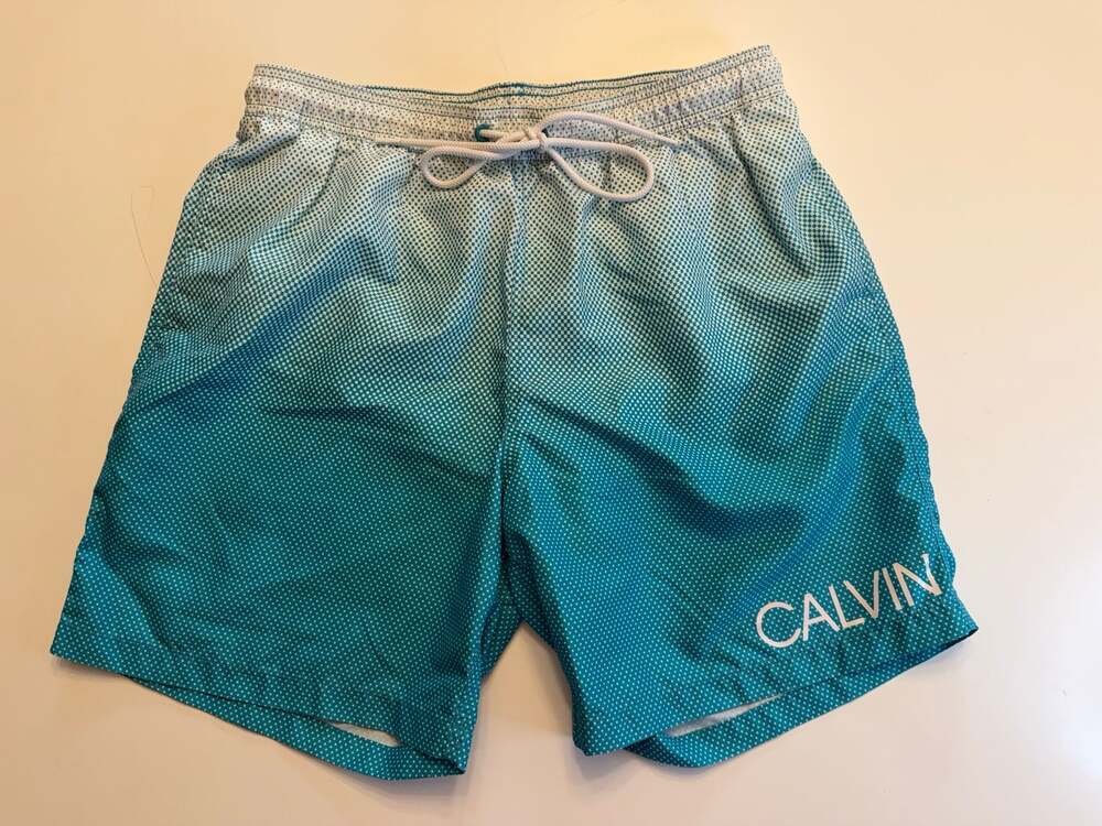 Calvin Klein Men's Ombré Dot Pattern Swim Trunks